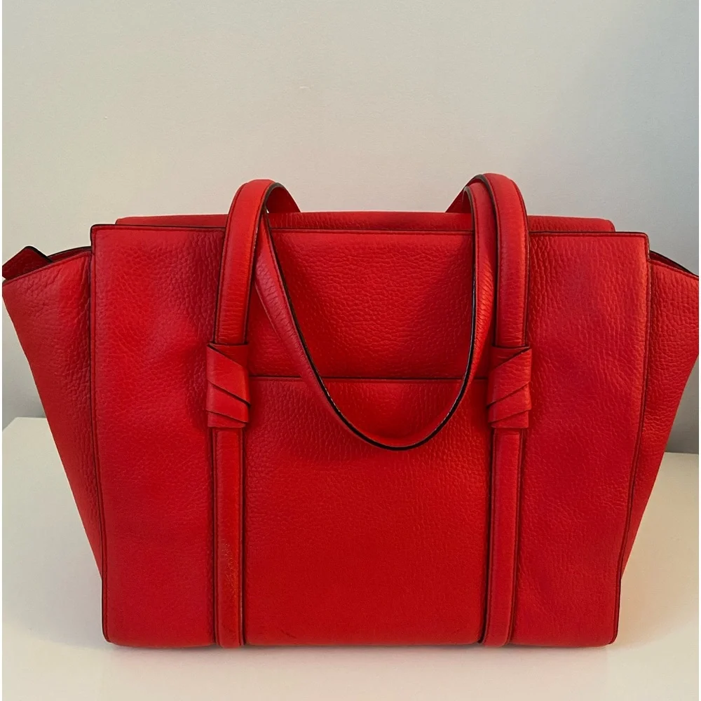 Kate Spade ABIGAIL SATCHEL PXRU7738 Women's Leather Tote Bag Red